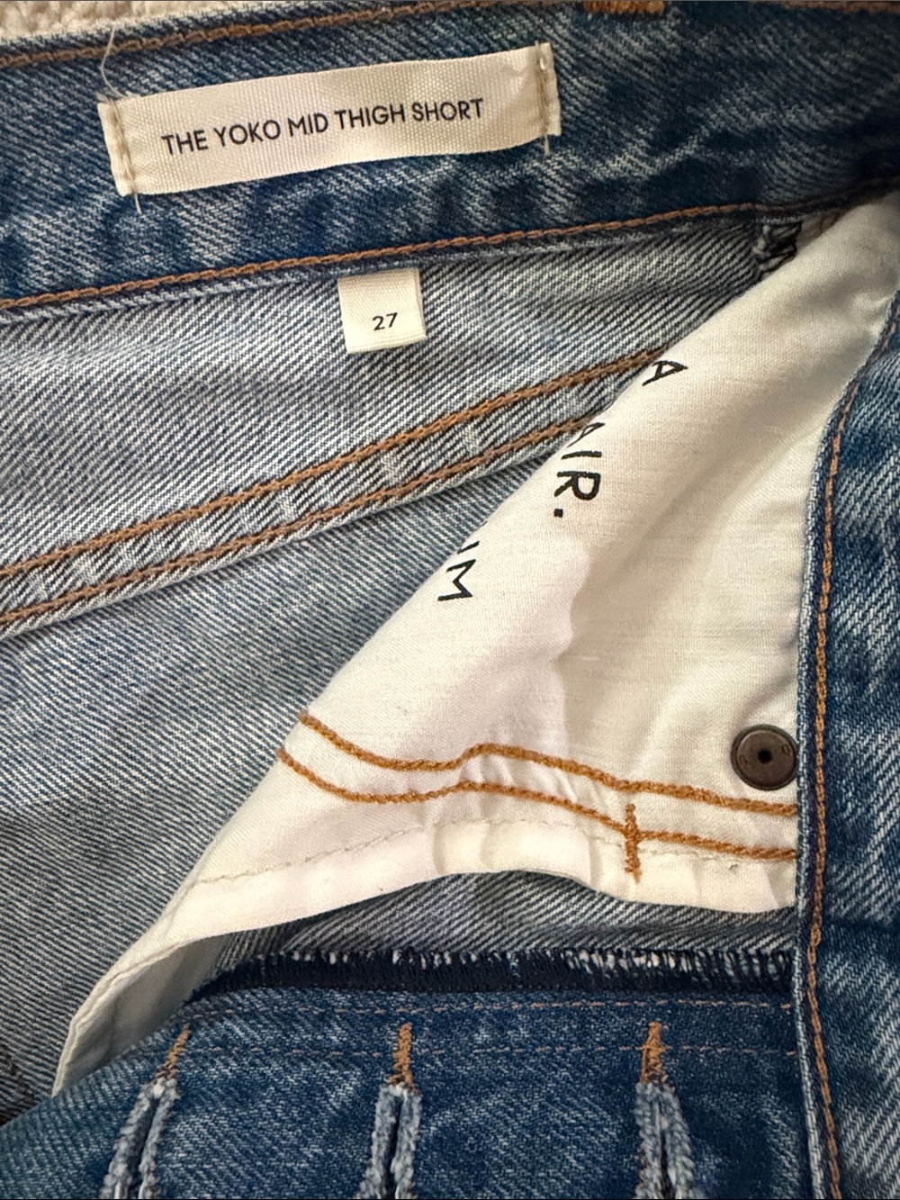 Denim Forum The Yoko mid thigh shorts 27 - Picture 2 of 5